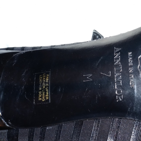 ANN TAYLOR MULE PUMPS HEELS POINTED-TOE, BLACK SIZE 7M - Picture 6 of 16